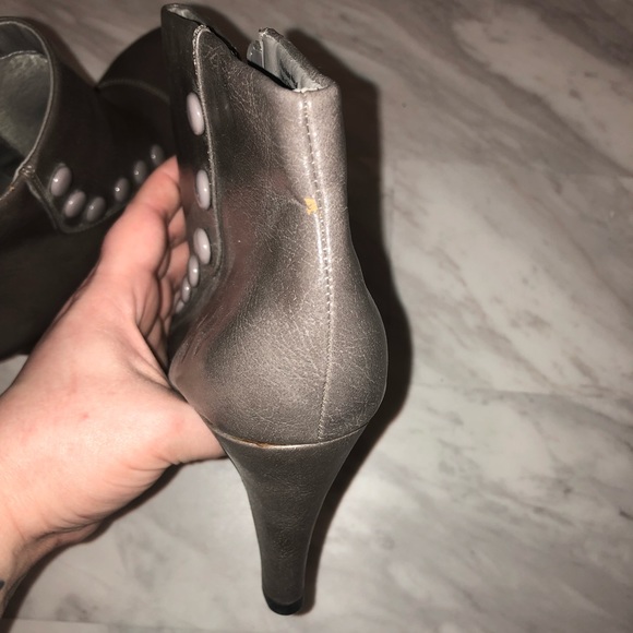 Gray Heeled Boots - Picture 5 of 8